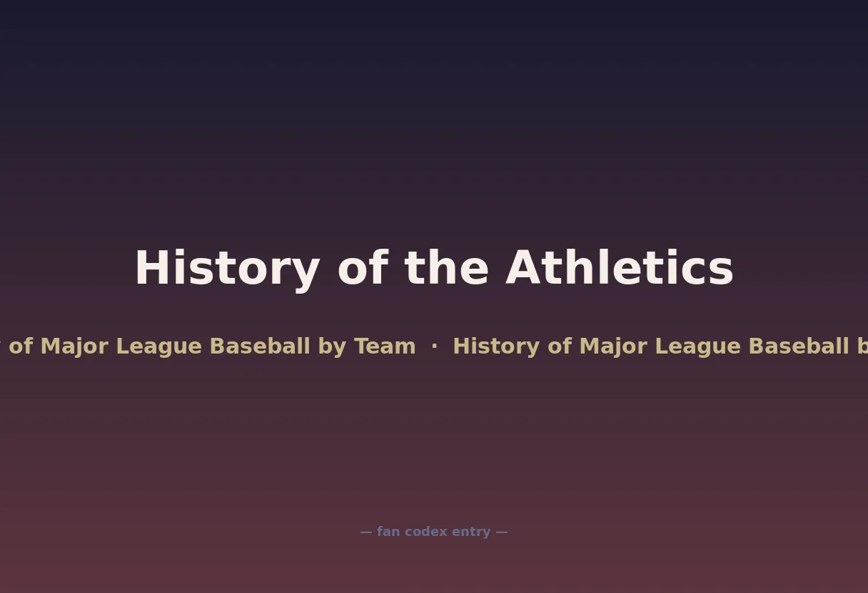 History of the Athletics