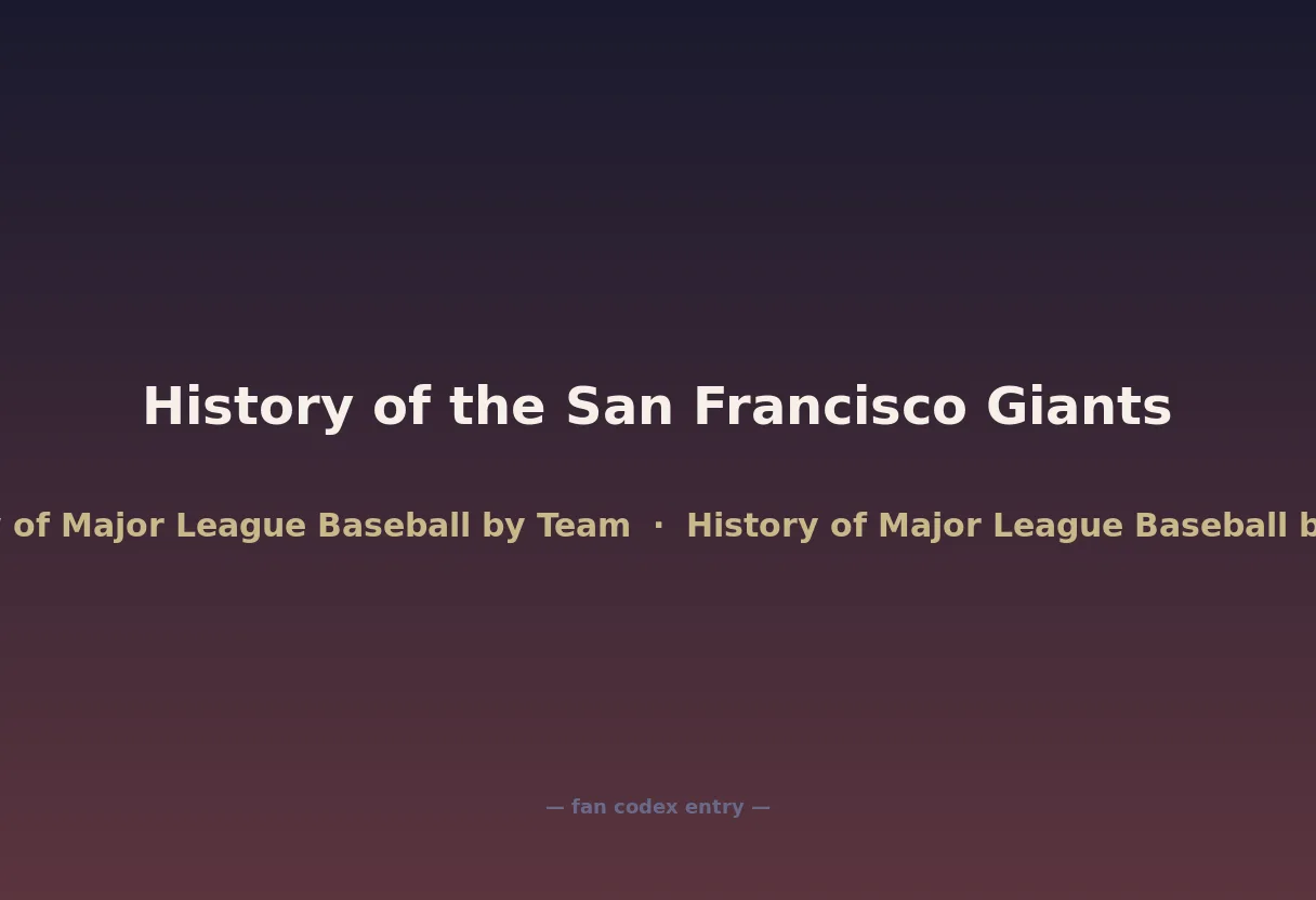 History of the San Francisco Giants