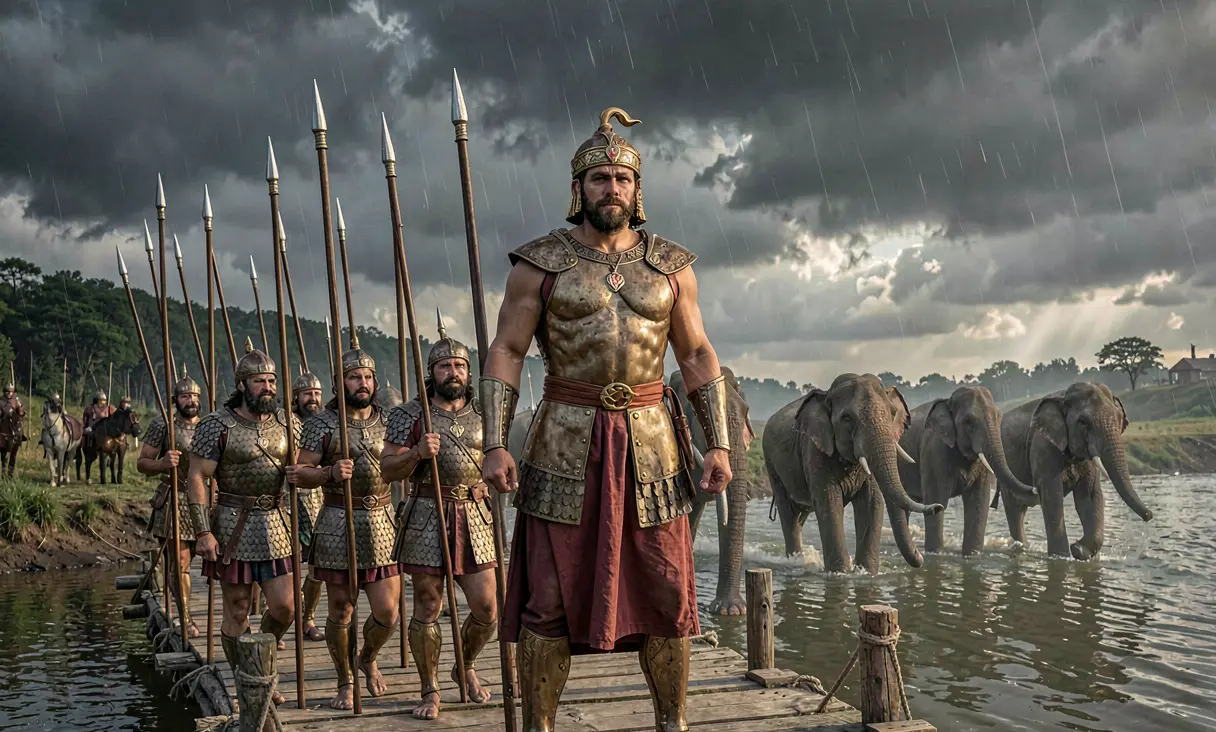 Alexander the Great Crosses the Indus River
