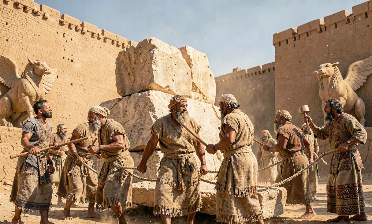 Construction of Sennacherib's Palace at Nineveh