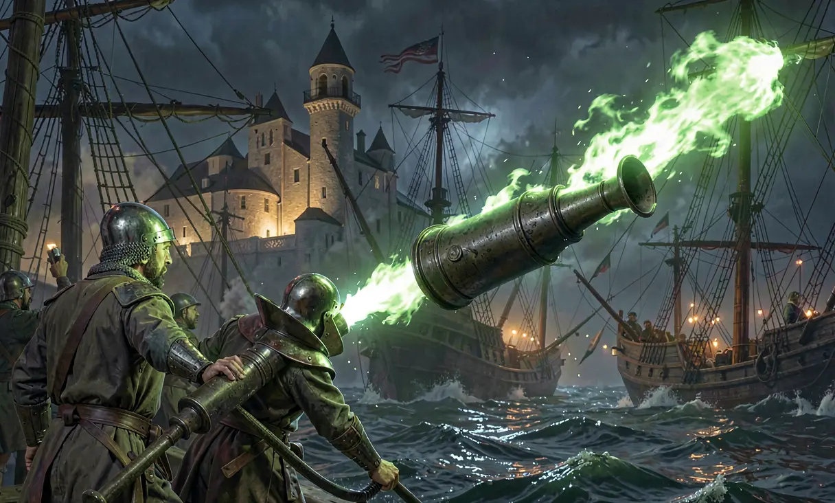 Invention of Greek Fire by Kallinikos