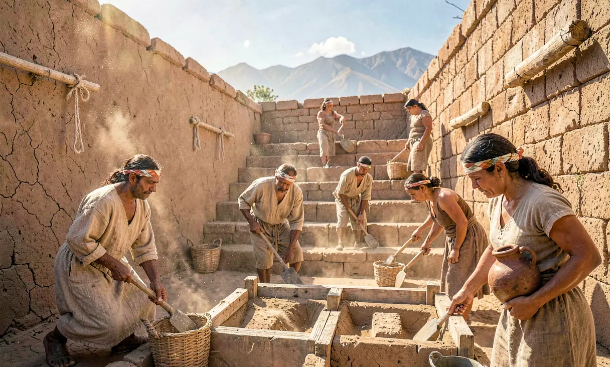 Construction of Royal Tombs at Sipán (Huaca Rajada)