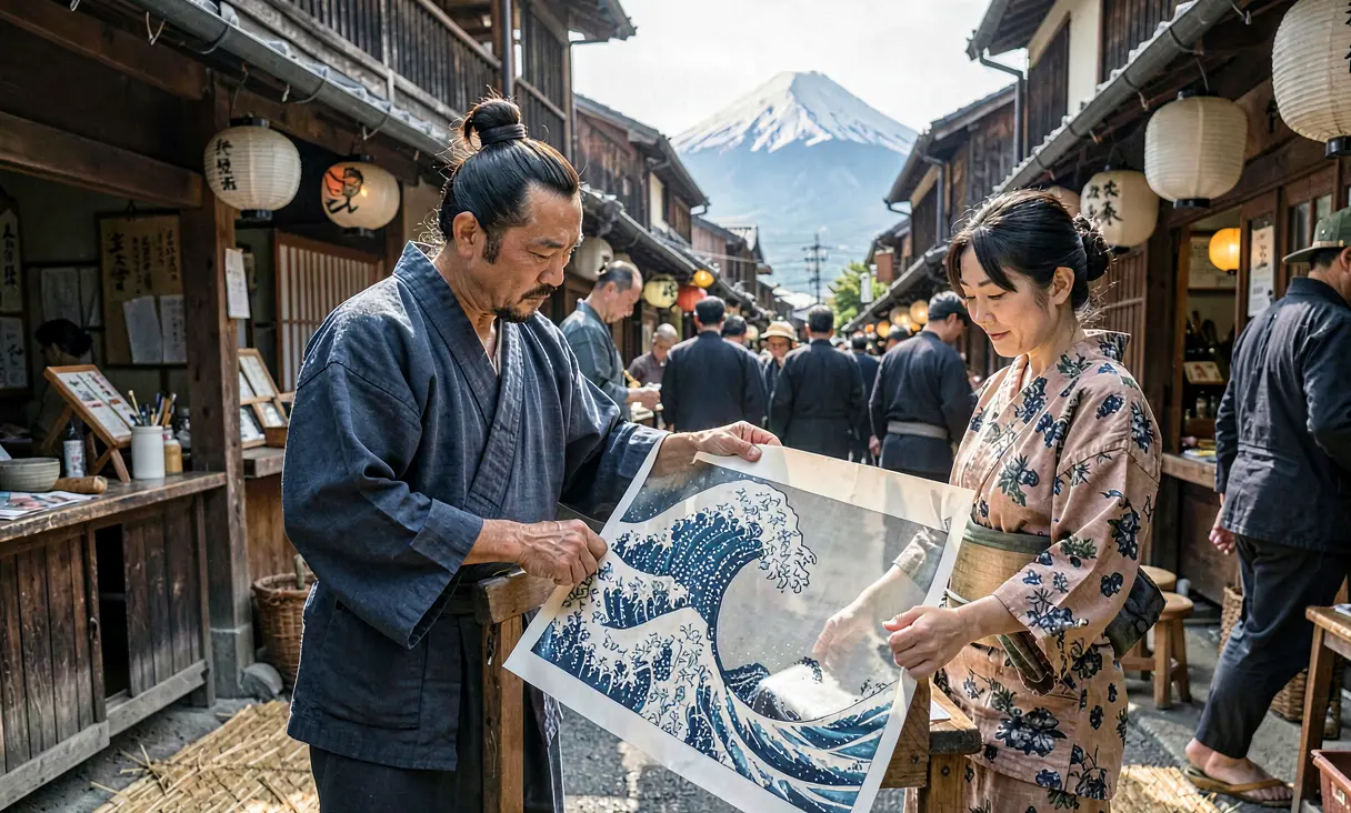 Publication of Hokusai's Great Wave