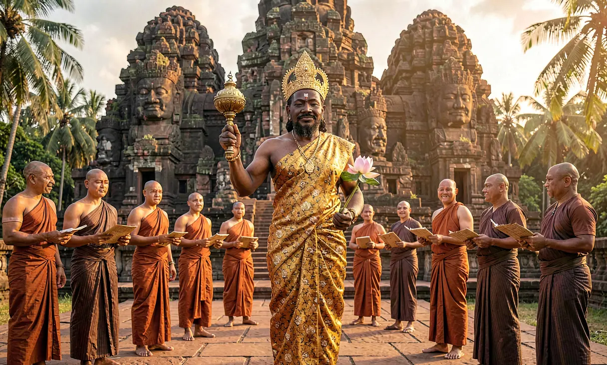 Jayavarman VII Adopts Mahayana Buddhism