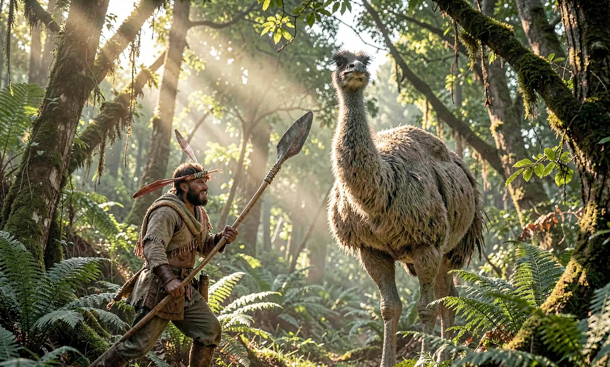 Hunting and Extinction of the Moa in New Zealand