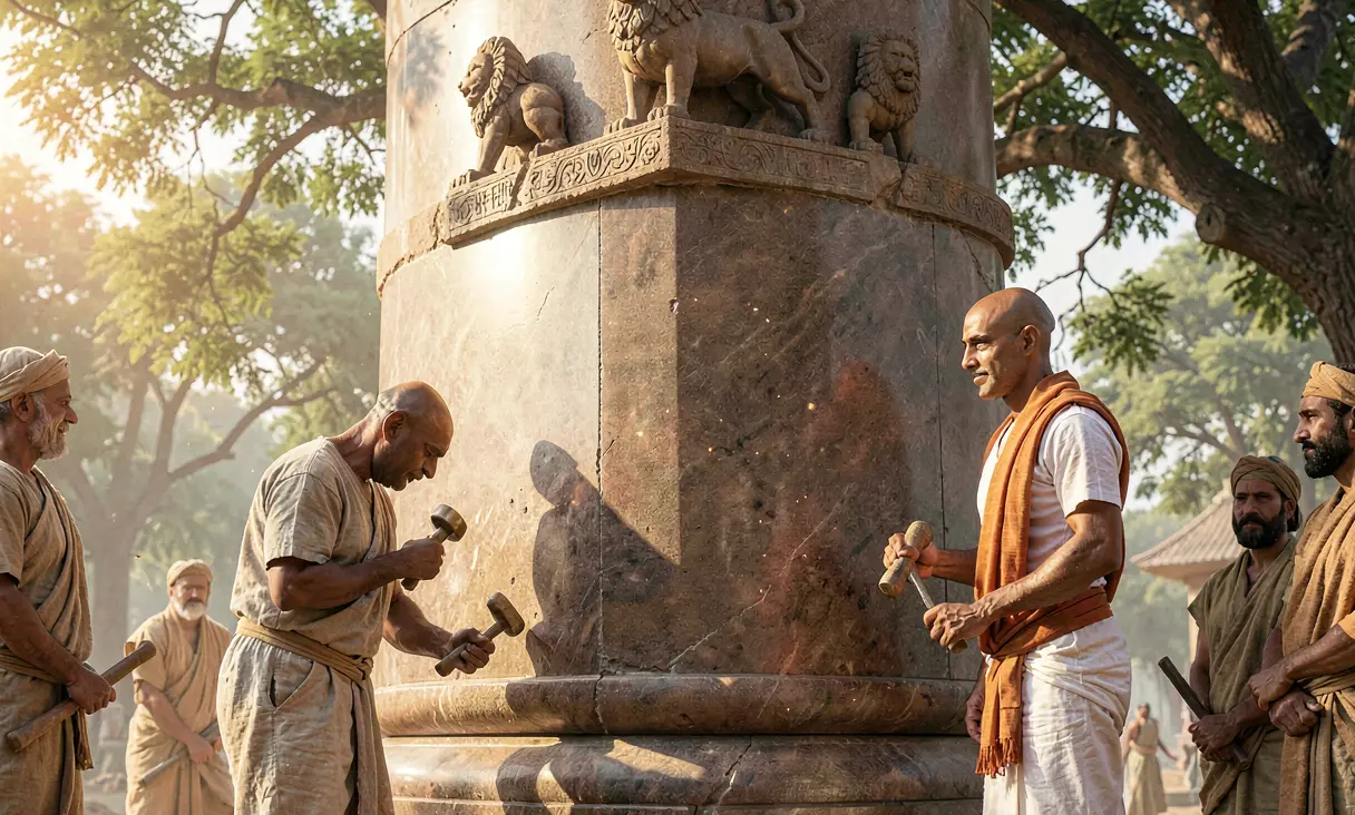 Ashoka Propagates Dharma via Rock Edicts