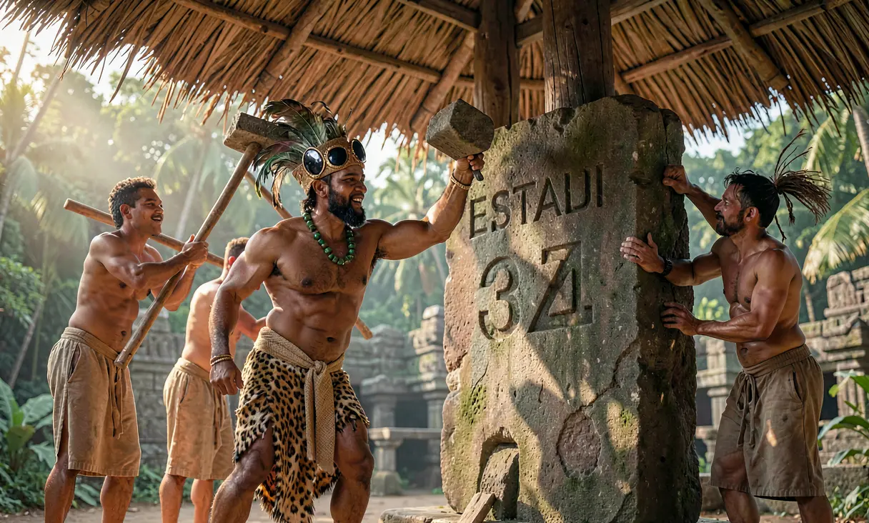 Erection of Stela 31 at Tikal