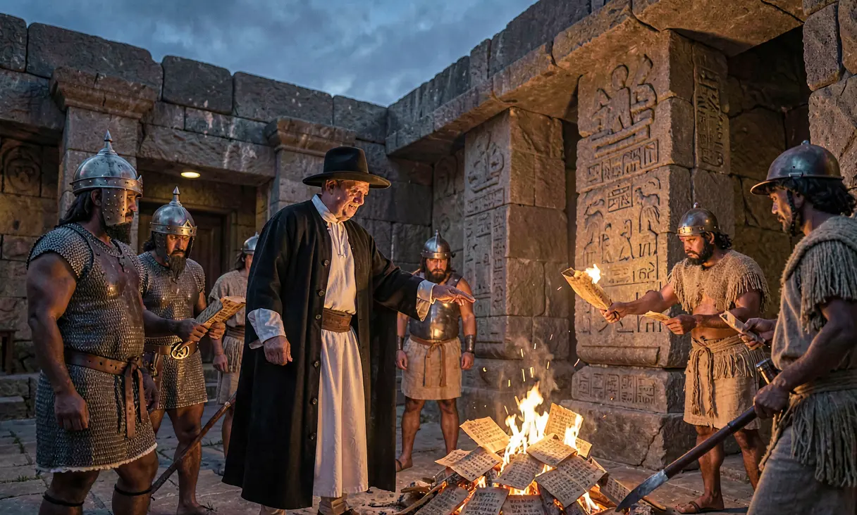 Burning of Maya Codices by Bishop Landa