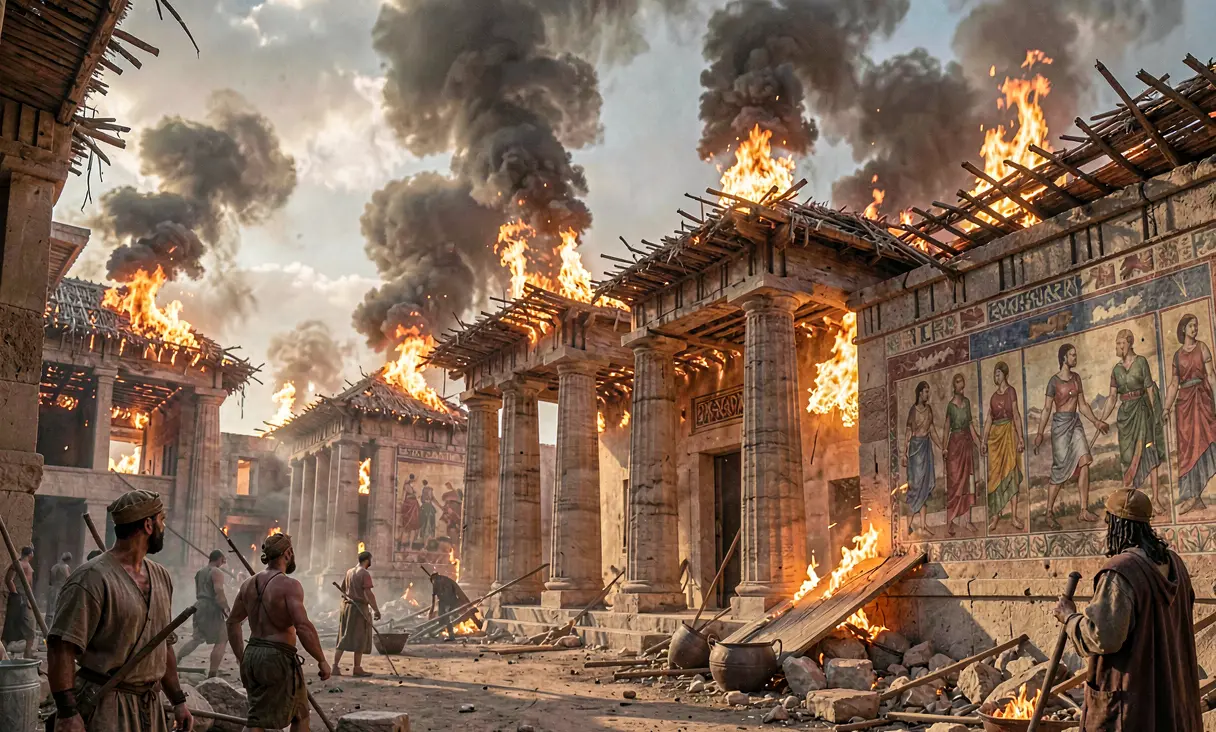 Destruction of Minoan Palaces by Fire