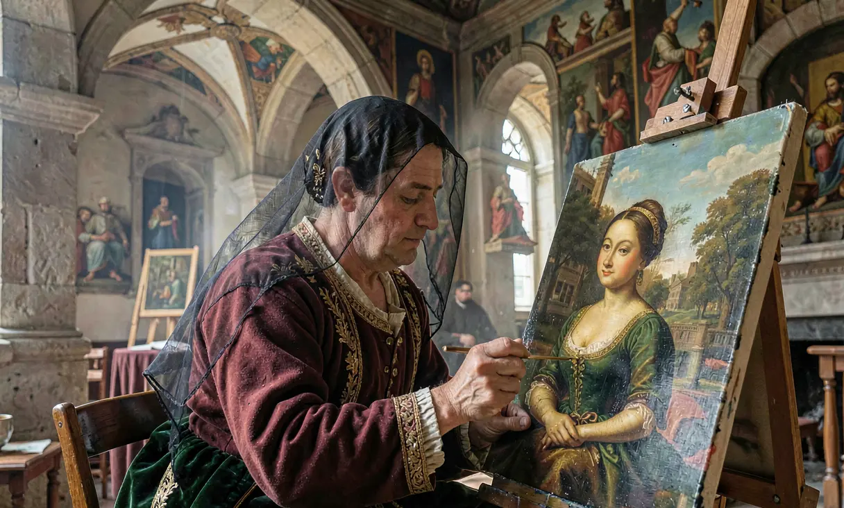 Painting of the Mona Lisa