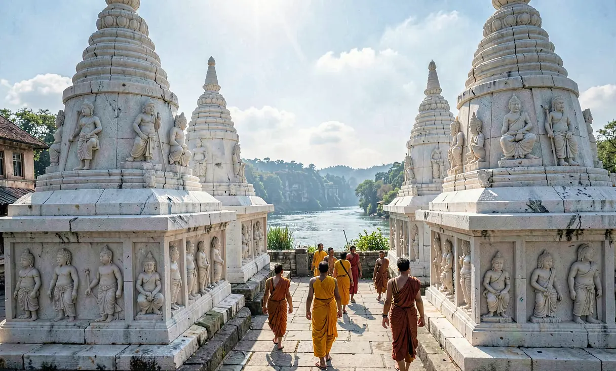 Completion of Great Stupas at Nagarjunakonda