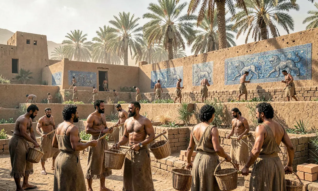 Construction of the Hanging Gardens of Babylon