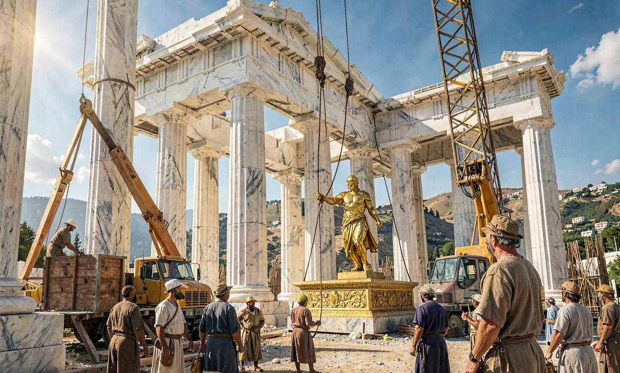 Construction of the Parthenon Begins