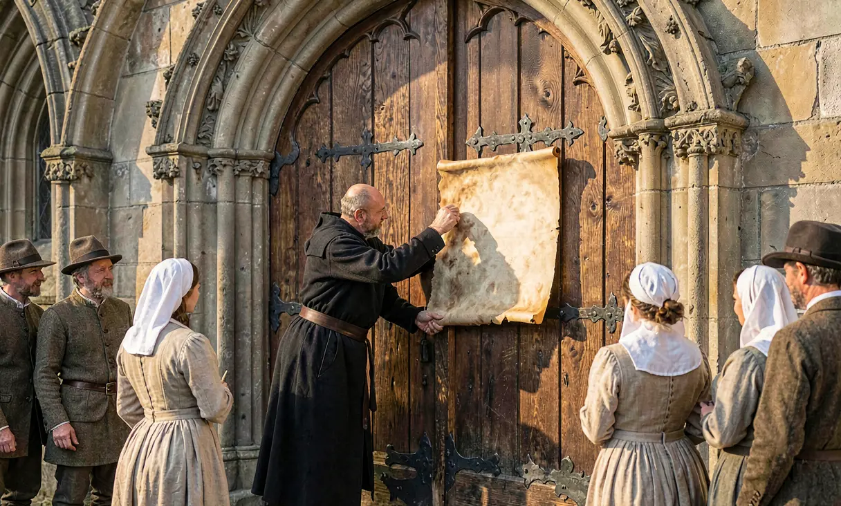 Luther Posts Ninety-Five Theses