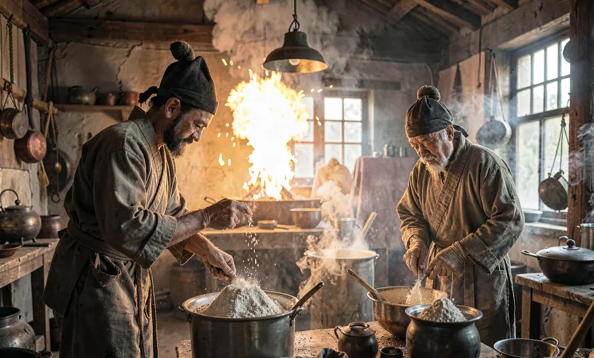 Discovery of Gunpowder by Tang Dynasty Alchemists