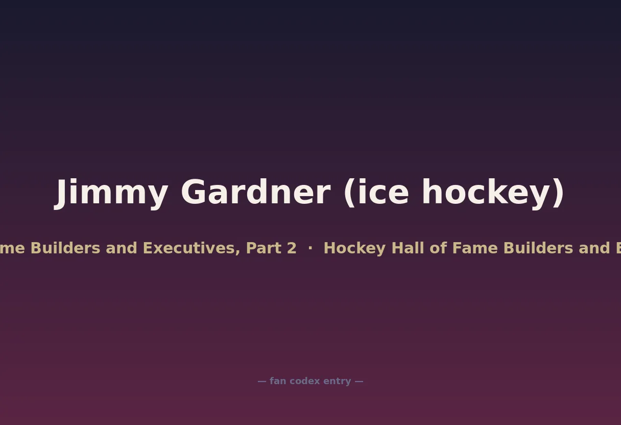 Jimmy Gardner (ice hockey)