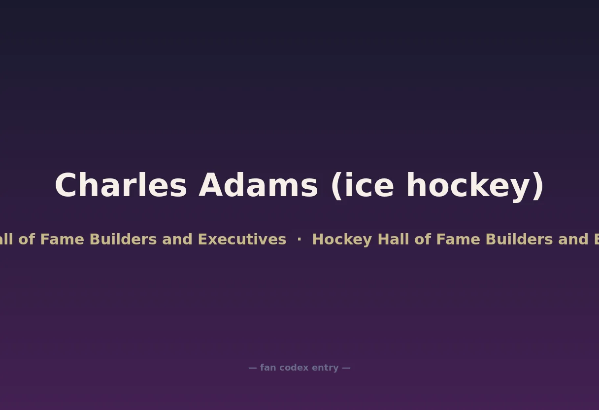 Charles Adams (ice hockey)