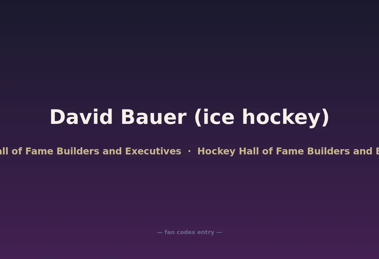 David Bauer (ice hockey)