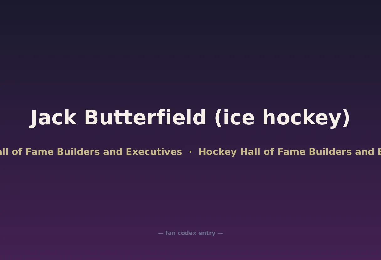 Jack Butterfield (ice hockey)