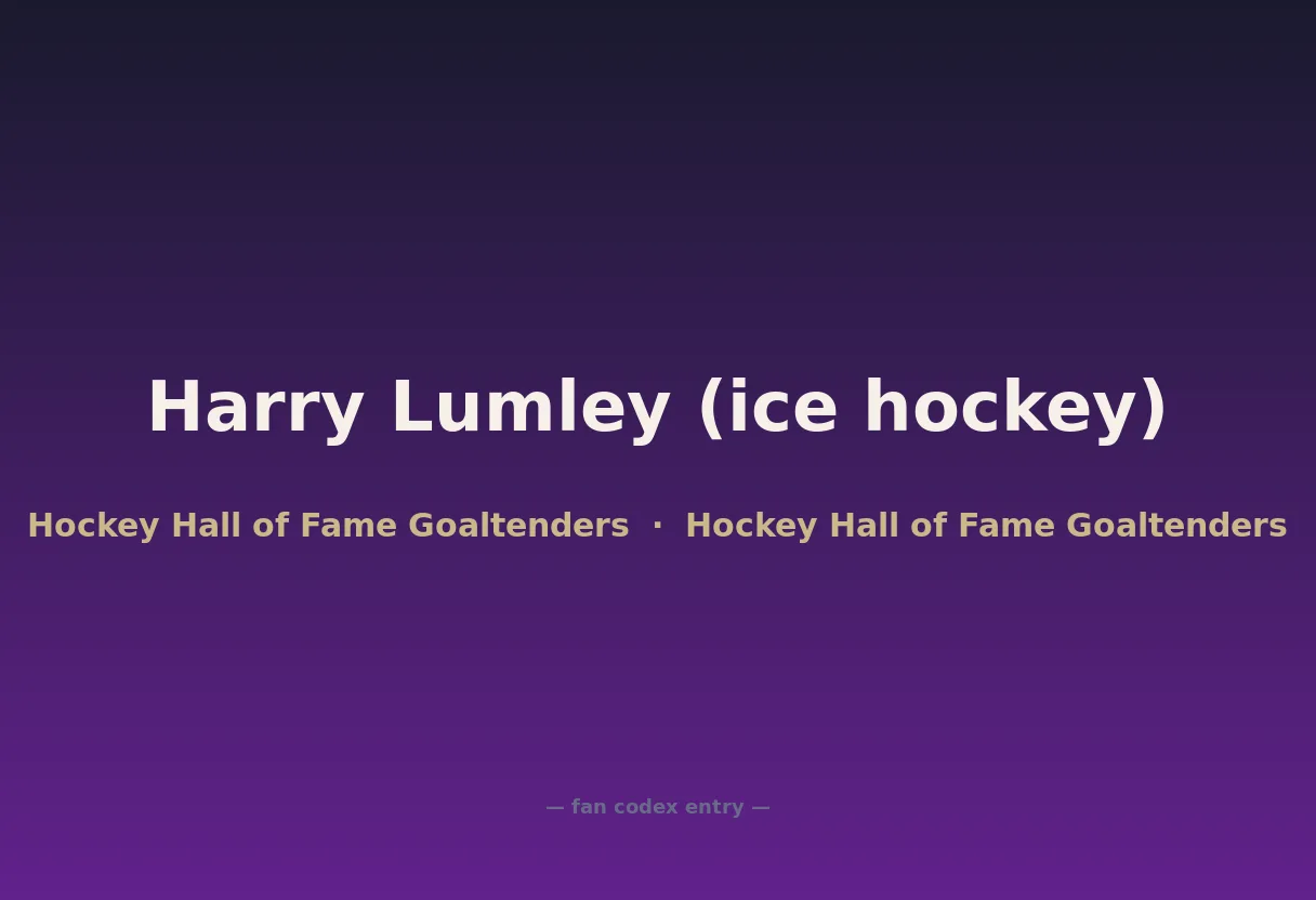Harry Lumley (ice hockey)