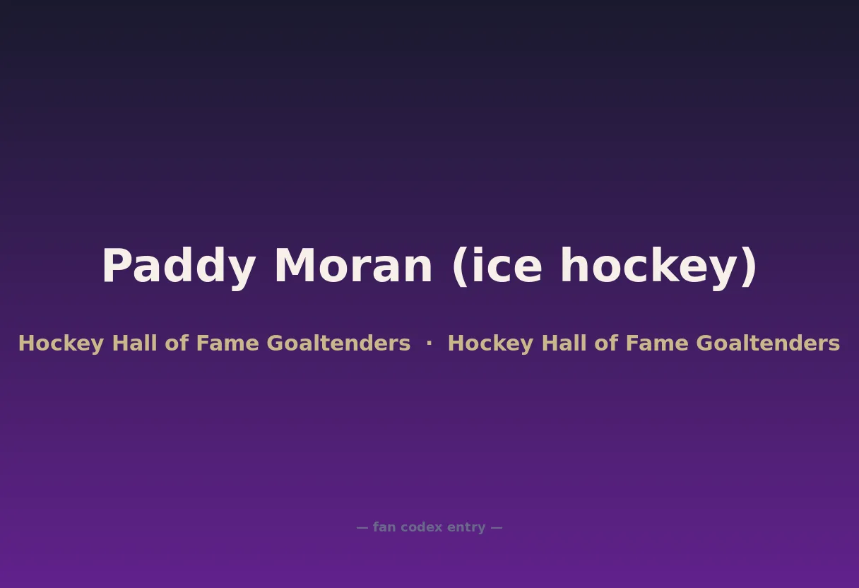Paddy Moran (ice hockey)