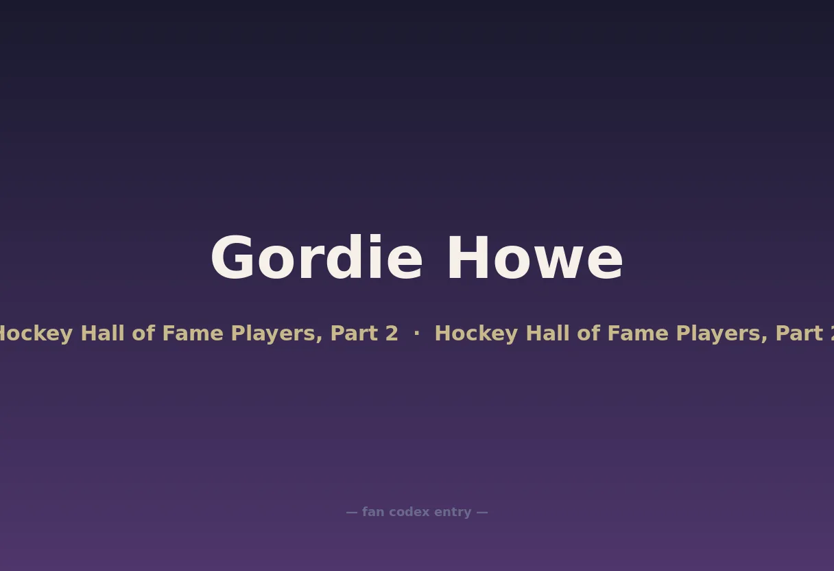 Gordie Howe