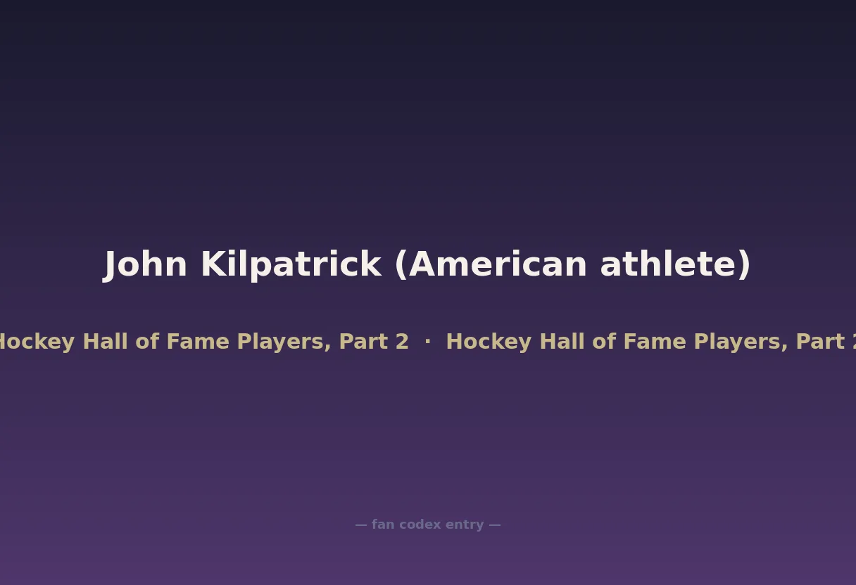 John Kilpatrick (American athlete)