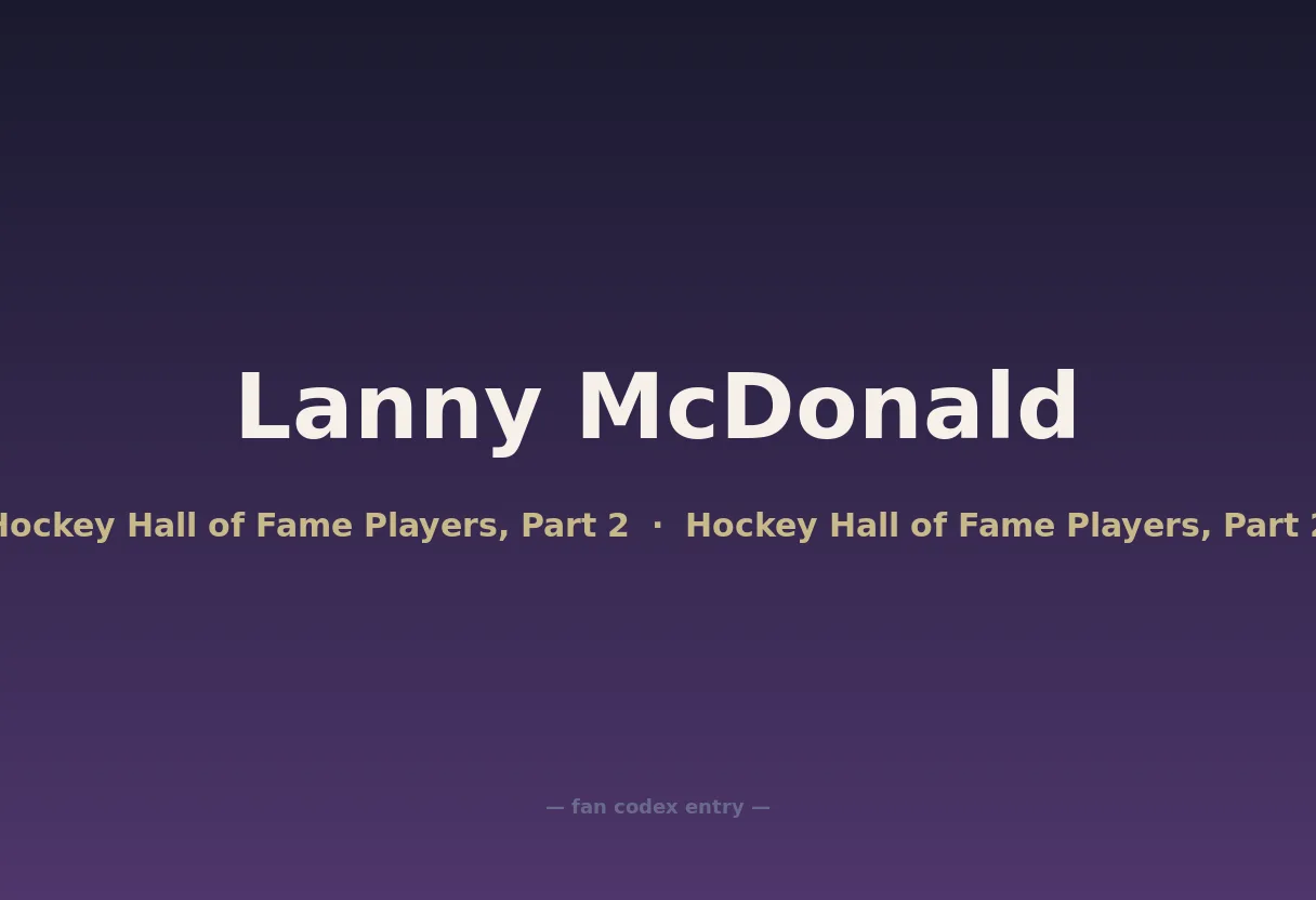 Lanny McDonald