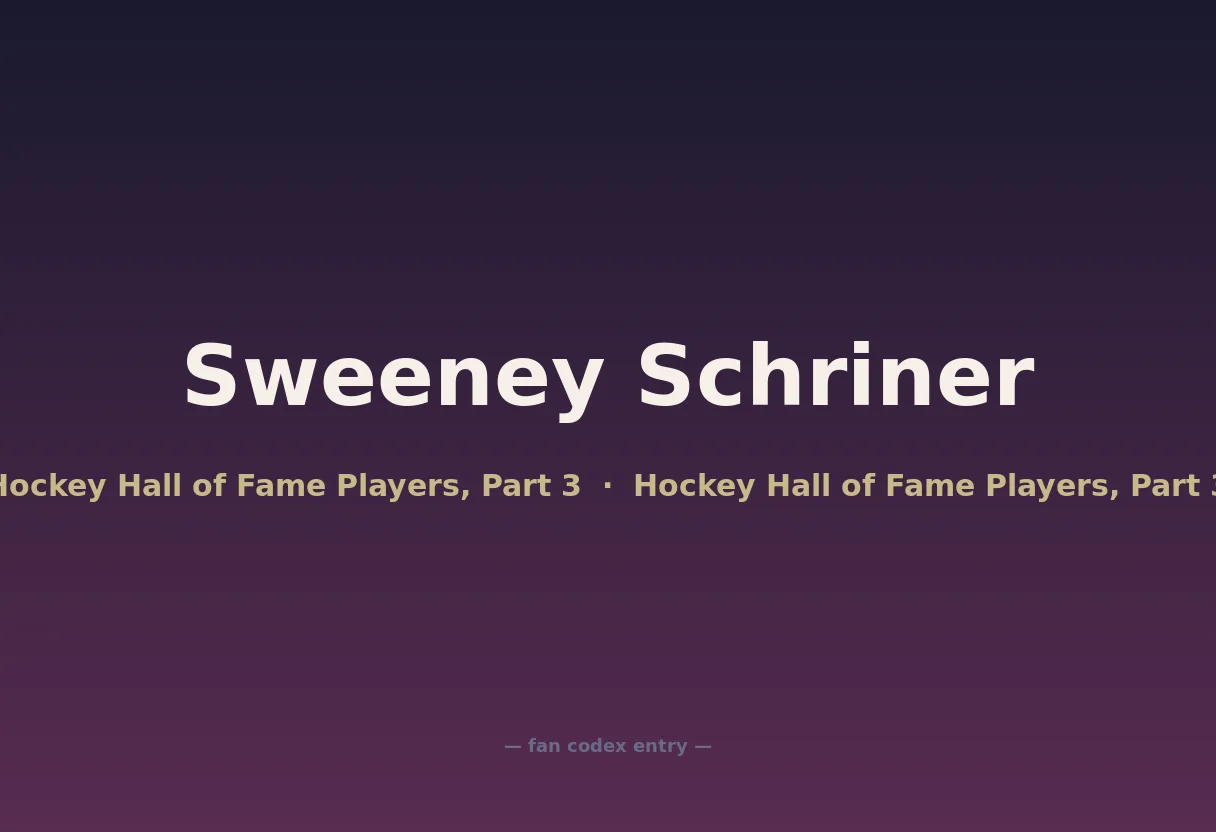 Sweeney Schriner