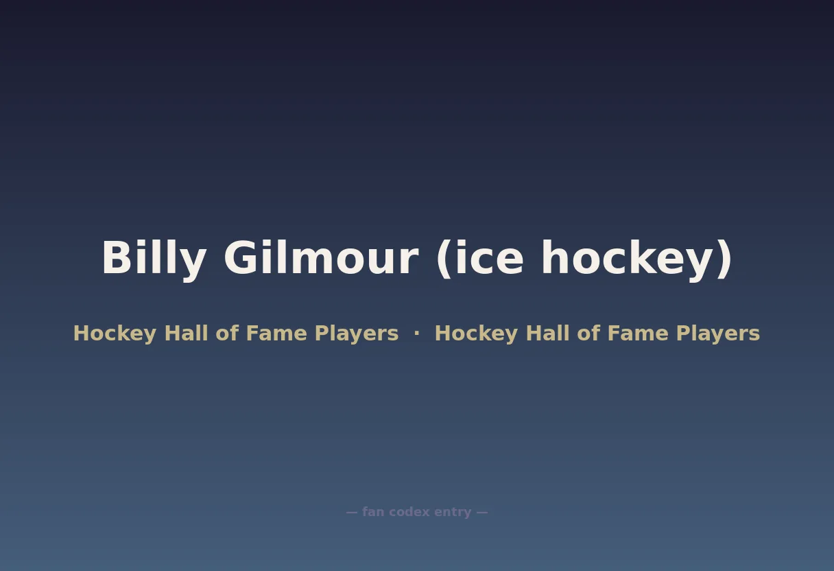 Billy Gilmour (ice hockey)