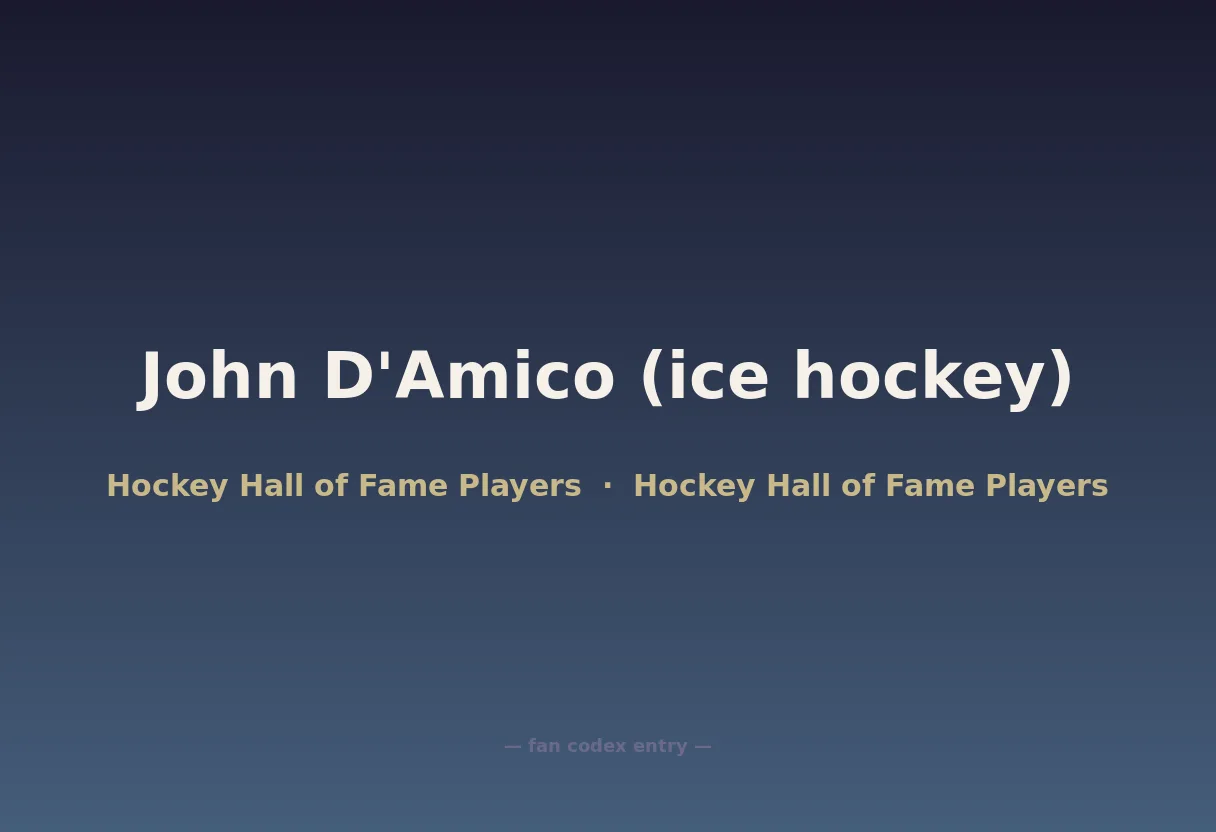 John D'Amico (ice hockey)