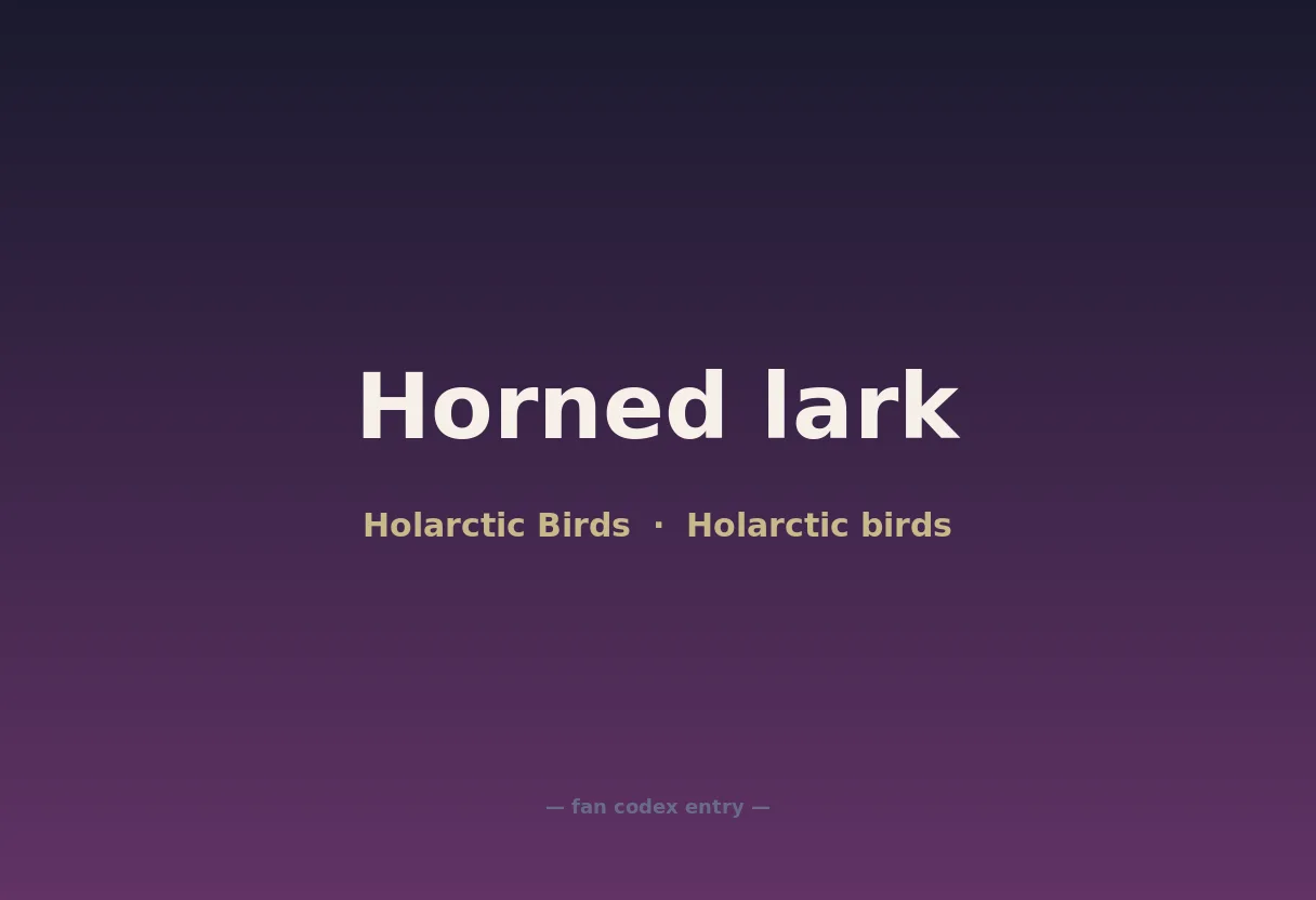 Horned lark
