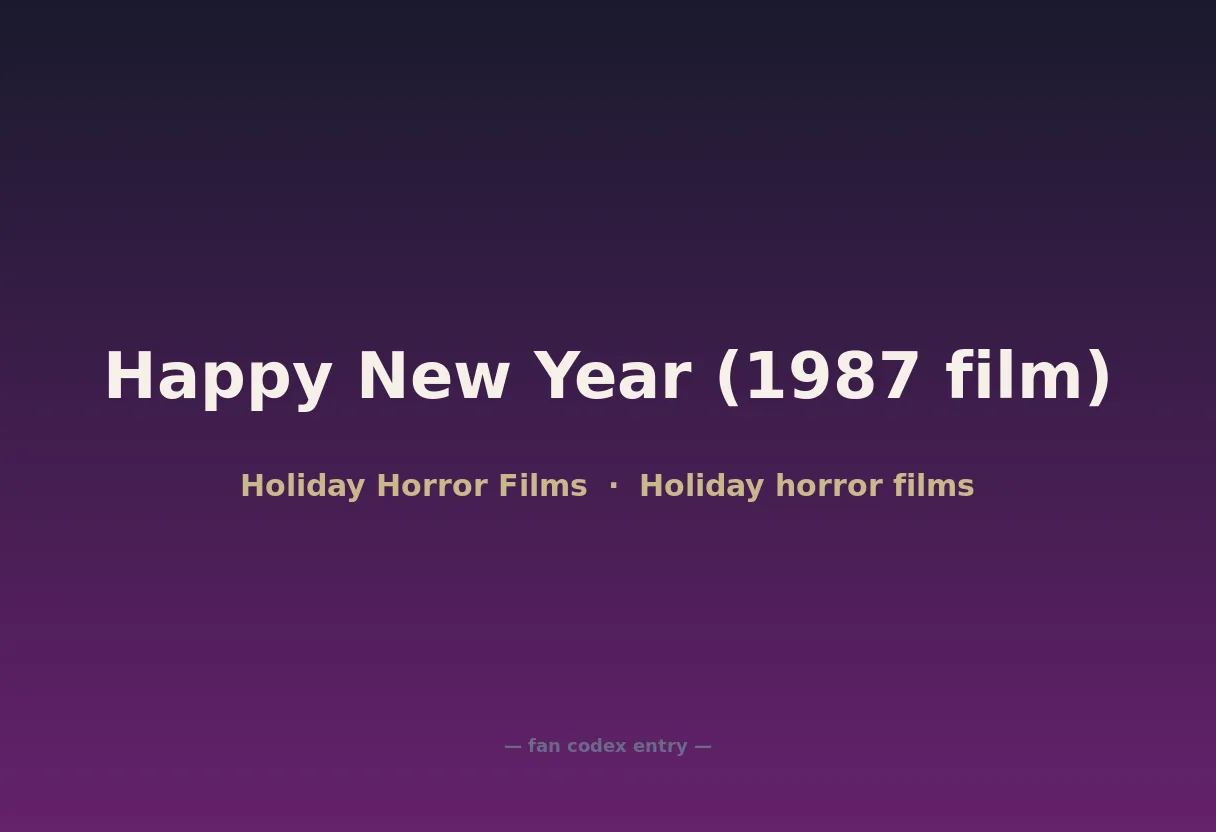Happy New Year (1987 film)