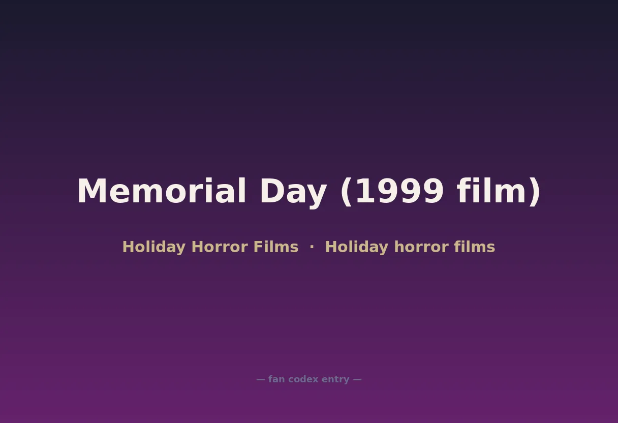 Memorial Day (1999 film)