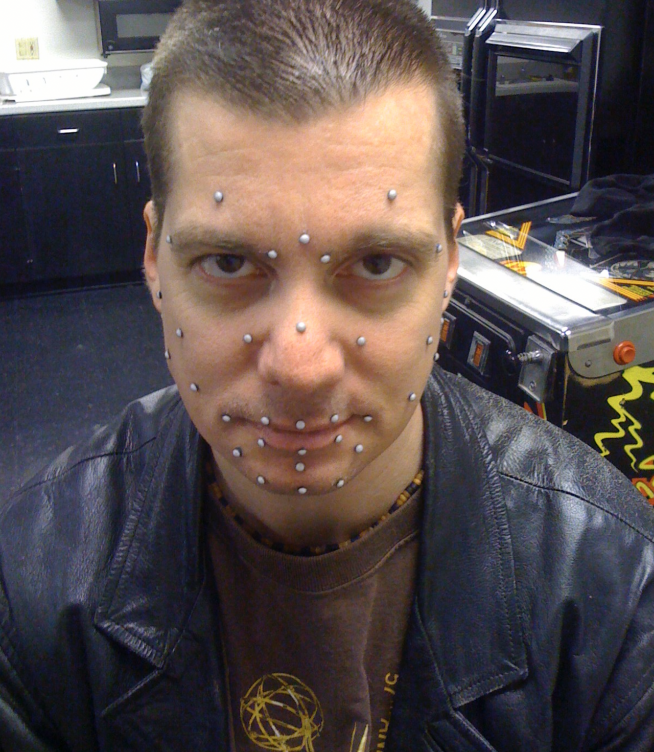D.C. Douglas with facial capture dots in Resident Evil 5