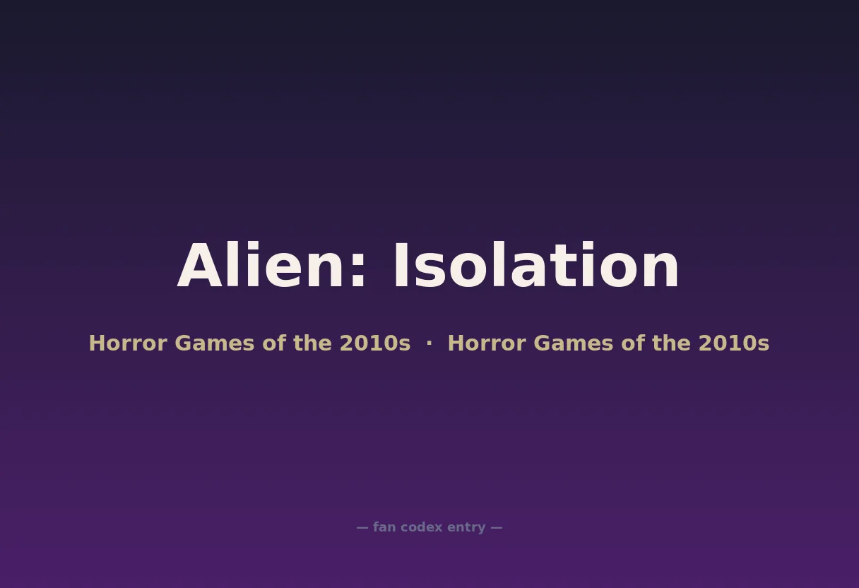 Alien: Isolation