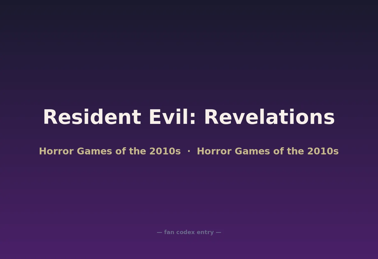Resident Evil: Revelations