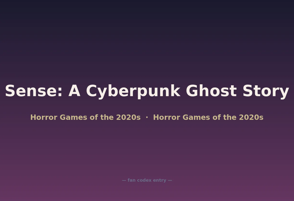 Sense: A Cyberpunk Ghost Story