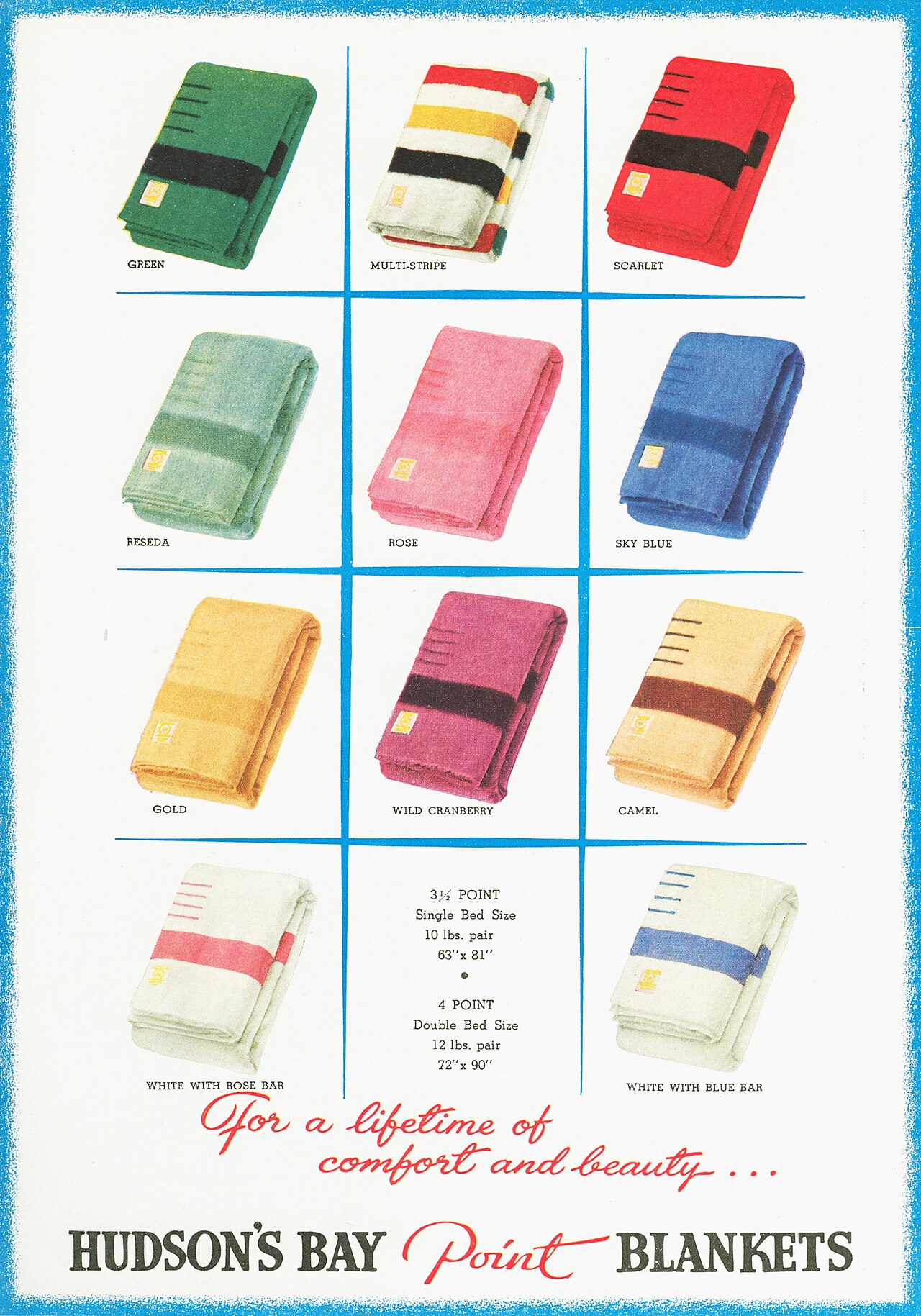 Hudsons Bay Blanket Advertisement