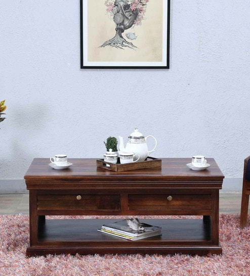 Carleson Solid Wood Coffee Table In Provincial Tea