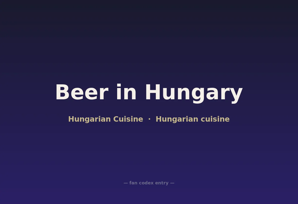Beer in Hungary