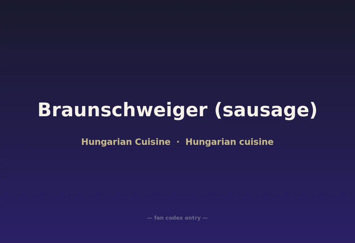 Braunschweiger (sausage)
