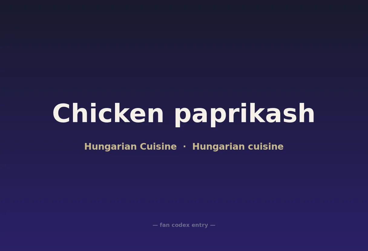 Chicken paprikash