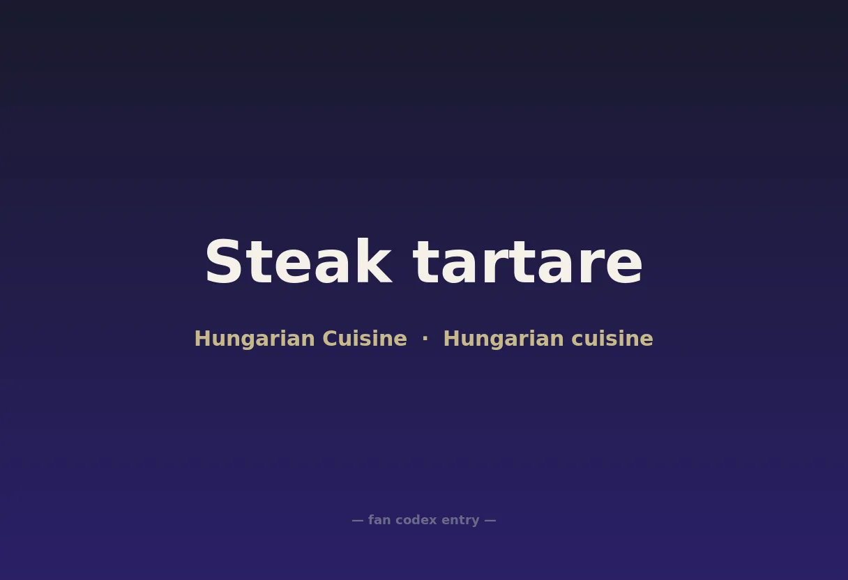 Steak tartare