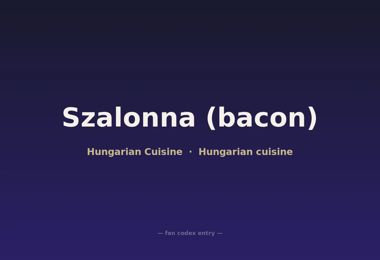 Szalonna (bacon)