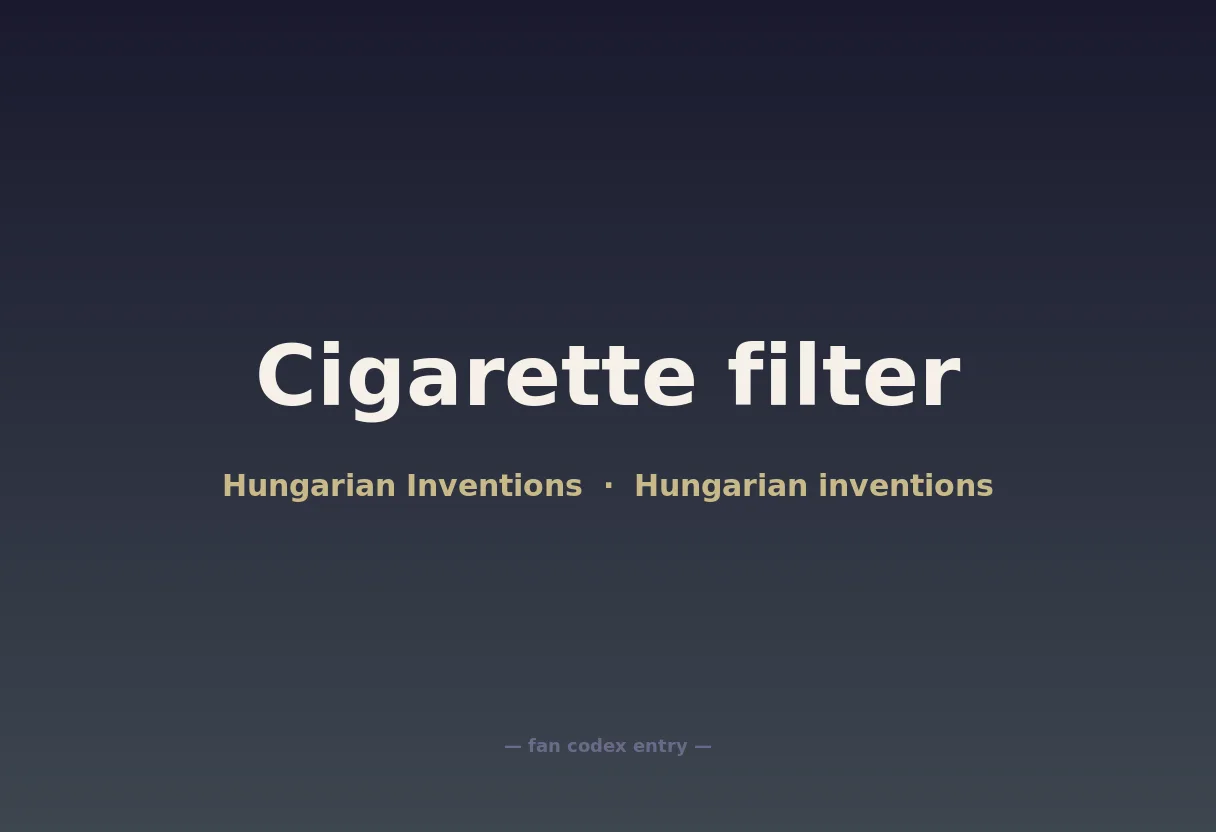 Cigarette filter