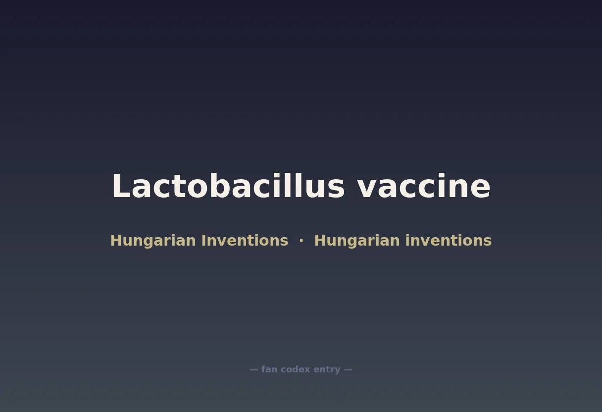 Lactobacillus vaccine