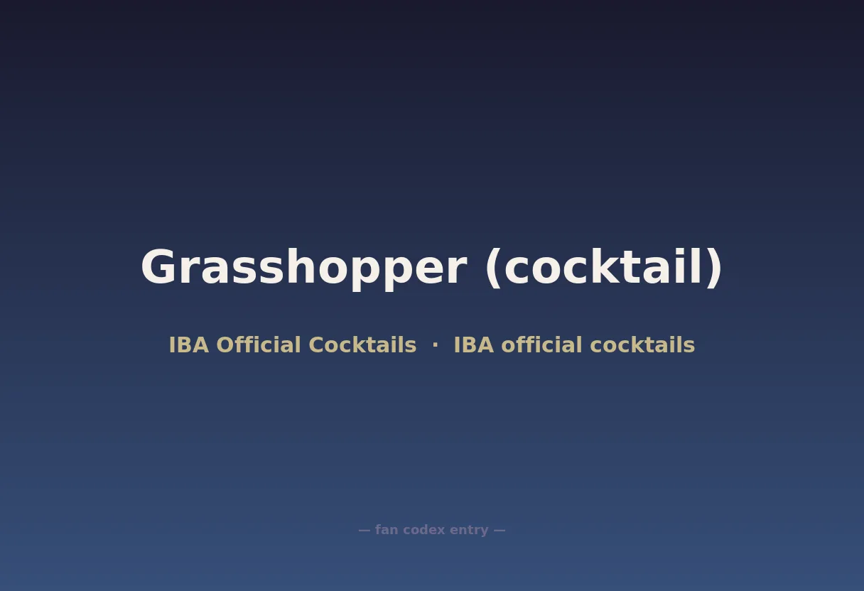 Grasshopper (cocktail)