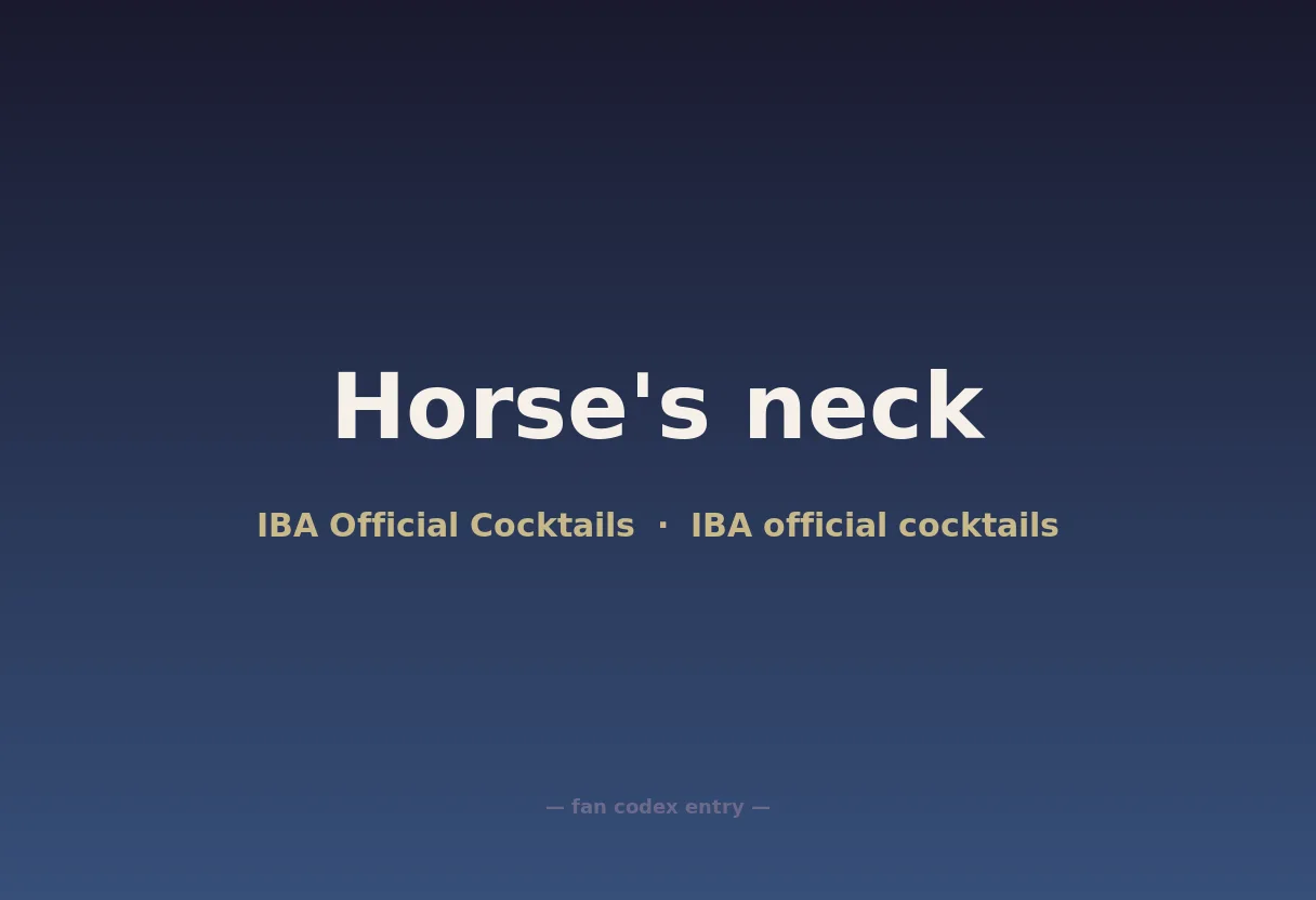 Horse's neck