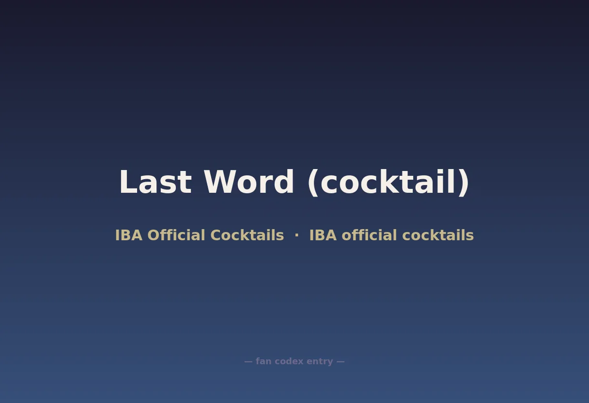 Last Word (cocktail)